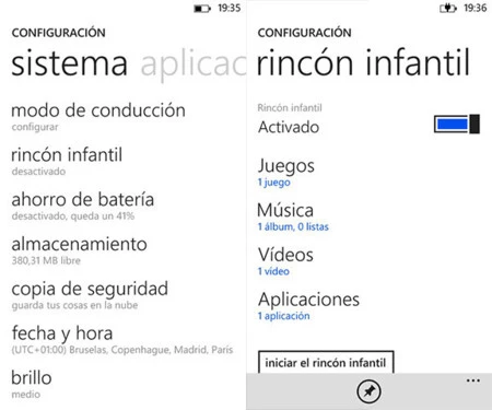 Rincon Infantil Windows Phone