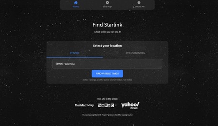 Esta web te permite rastrear los satélites de Starlink y saber cuándo vas a poder verlos desde tu casa