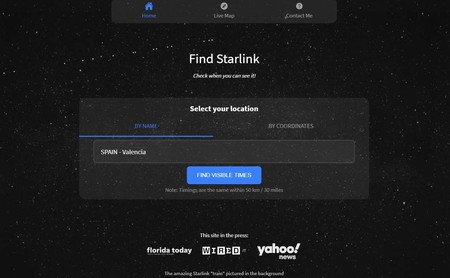 Esta web te permite rastrear los satélites de Starlink y saber cuándo vas a poder verlos desde tu casa