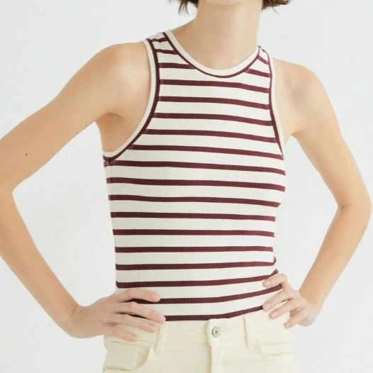 Tommy Hilfiger Camiseta de mujer estampada sin mangas