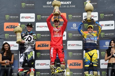 Podio Mx2 Alemania 2015