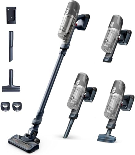 Rowenta XPert 6.60 - Aspiradora escoba versátil sin cable, con 3 funciones en 1 multiespacios, batería de litio, 2 velocidades, gatillo Boost, ligero y portatil, Gris oscuro