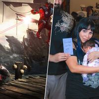 Esta madre primeriza tiene sus prioridades claras. Cuidar a su bebé no le ha impedido ganar un torneo de Mortal Kombat al mismo tiempo