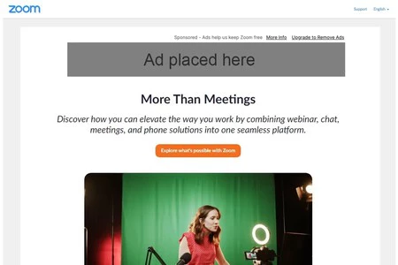 Zoom está probando mostrar anuncios a los usuarios del plan básico para que "sigan conectándose gratis con familiares y amigos"