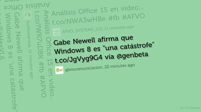 Visual Tweets, visualizaciones a gran tamaño