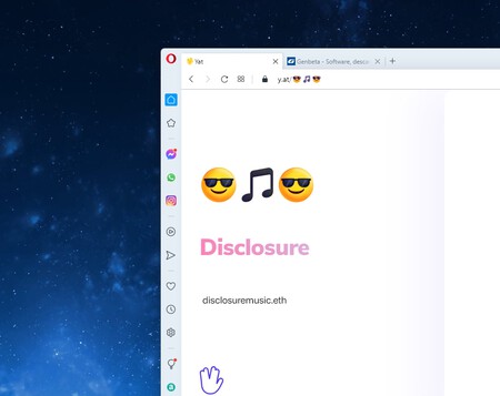 Opera ahora permite escribir direcciones web que contengan solo emojis 😎🤖🦾