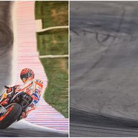 Marc Márquez se vuelve arte en las 18 pinturas de una exposición que engañará a tus ojos