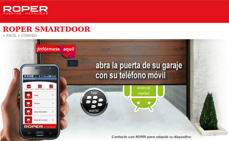 Roper Smartdoor, abriendo la puerta del garaje con el móvil