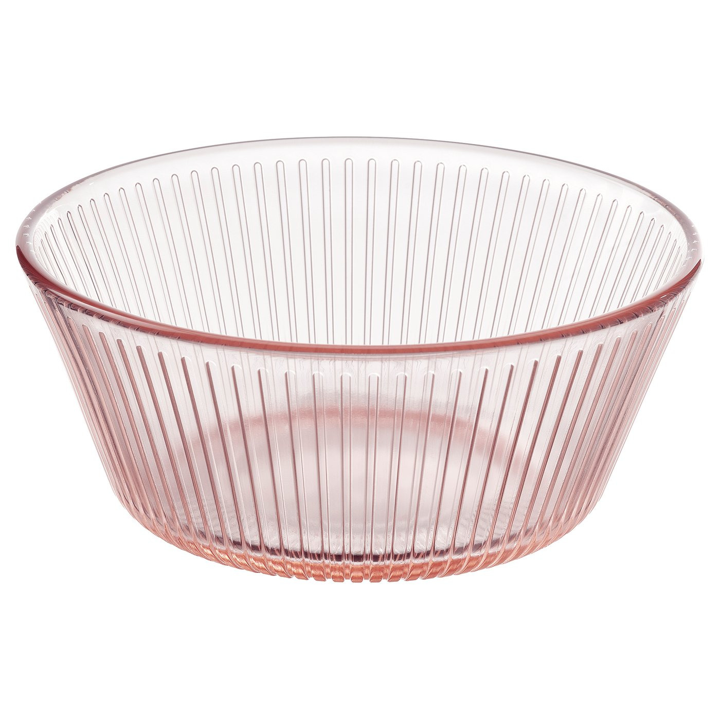 HAVSGÄDDA Cuenco, motivo a rayas/rosa, 12 cm