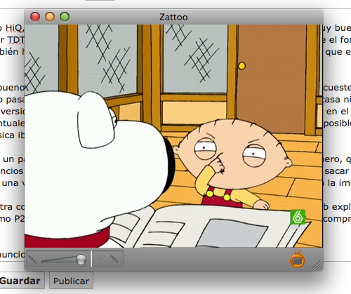 Zattoo HiQ y el dedo en la nariz de Stewie. En serio, no lo he buscado.
