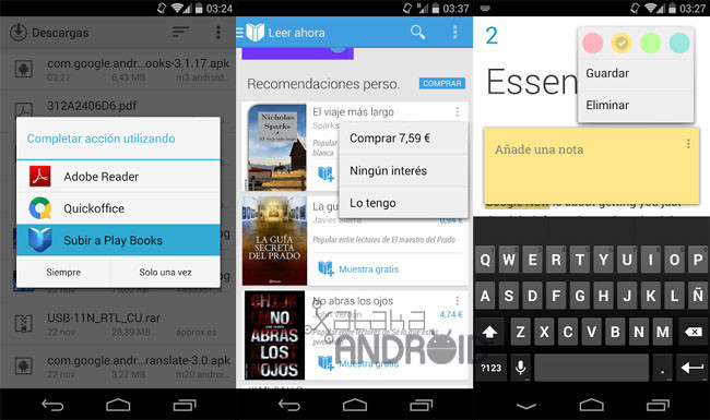Google Play Books 3.1 para Android permite subir archivos EPUB y PDF ...