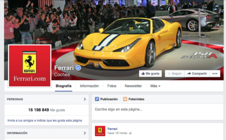 Ferrari, a juicio tras supuestamente apropiarse de la página de Facebook creada por un fan