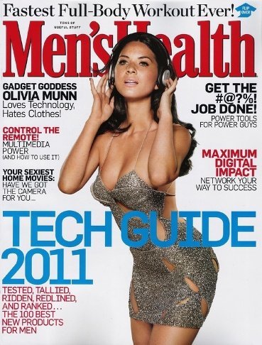 Olivia Munn calienta de lo lindo al personal con sus gadgets, en la portada de Men's Health