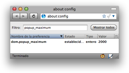 Truco: Amplía el número máximo de popups en Firefox