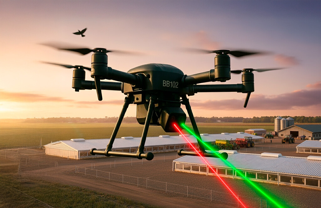 El método futurista de una prefectura japonesa para frenar la gripe aviar: drones con láser que patrullan granjas