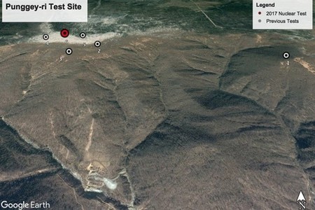 Una prueba nuclear norcoreana desplazó esta montaña tres metros de distancia