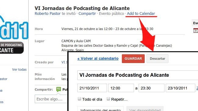 Pasa tus eventos de Facebook a Google Calendar con un clic desde Chrome