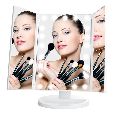 Oferta en Amazon del Espejo de Maquillaje Tríptico Plegable y con envío gratis