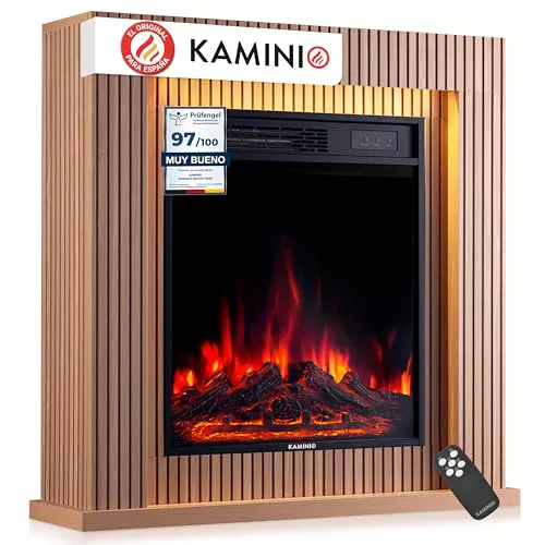 KAMINIO Chimenea eléctrica Matti - Chimenea eléctrica de pie con calefacción