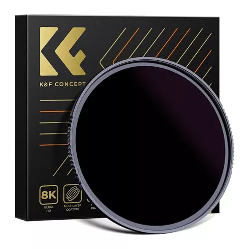 K&F CONCEPT Nano-Xcel 67mm ND Filtro ND100000 (16.6 Pasos),Filtro ND de Densidad Neutra ND100000, Filtro de Vidrio Óptico HD con Nano Revestimiento 28 Capas