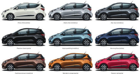 Hyundai I10 2017 Colores Carroceria