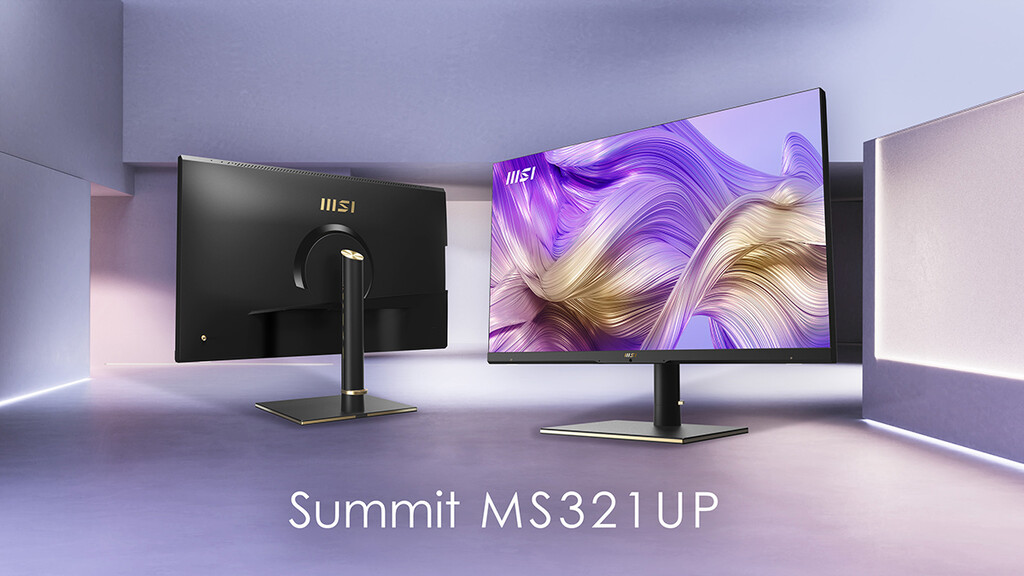 MSI anuncia el Summit MS321UP, un monitor 4K con micrófono incorporado y cancelación de ruido para mejorar las llamadas