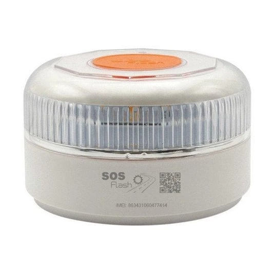 Baliza V16 SOS Flash EVO Homologada DGT Geolocalizada Base Magnética Amarillo 
