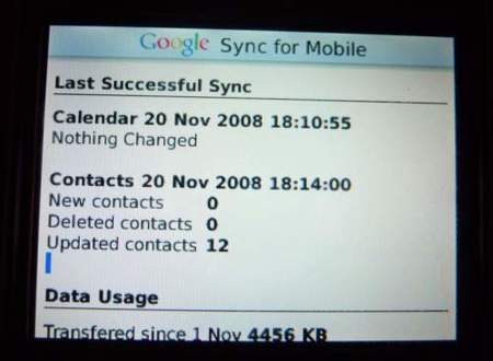 Sincroniza tus contactos con Google Sync para Blackberry