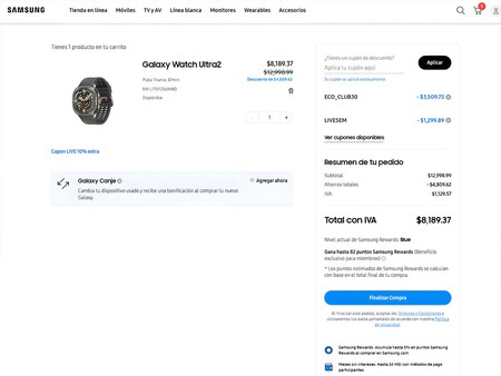 Galaxy Watch Ultra2 Galaxy Watch9 Hero Descuentos Cupones Mexico