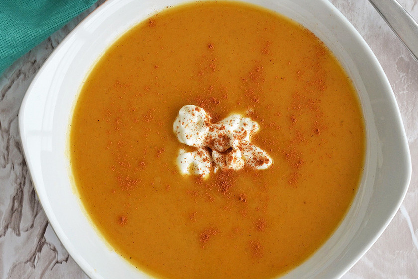 Crema de calabaza y manzana. Receta para el otoño