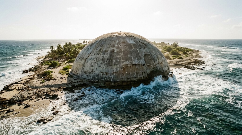 En 1979, EEUU puso una cúpula de hormigón sobre 85.000 m³ de residuos nucleares. Ahora el nivel del mar está subiendo
