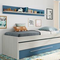 Cama nido juvenil con almacenaje extra y estantería por 199 euros y envío gratis en eBay 