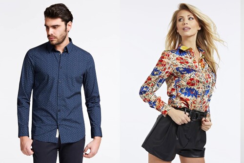 40% de descuento en la Mid Season Sale de Guess con camisas, vestidos, chaquetas o jerseys para hombre y mujer