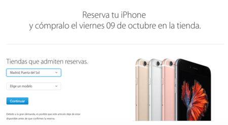 Apple abre las reservas online de iPhone 6s para recoger en tienda