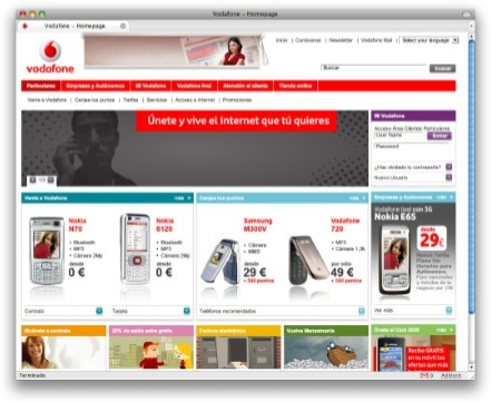 Vodafone vuelve a renovar su web