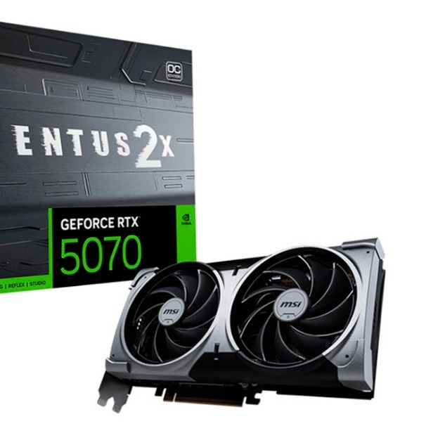 Tarjeta Gráfica MSI GeForce RTX 5070 VENTUS 2X OC 12GB GDDR7 DLSS4
