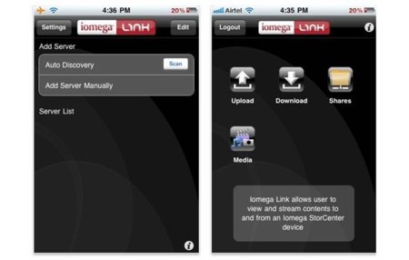 Iomega Link, aplicación para iOS que permite conectar con los discos en red de Iomega