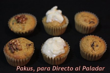 Receta de muffins de zanahorias, nueces y pasas