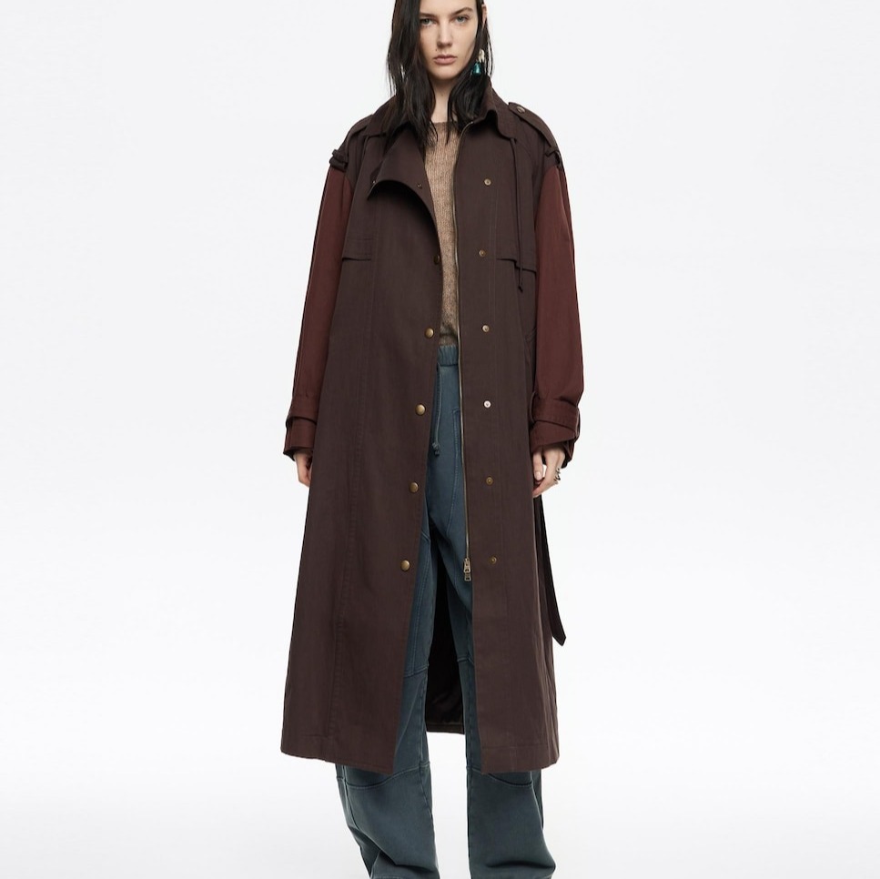 Bimba y Lola
Gabardina de mujer maxi bicolor