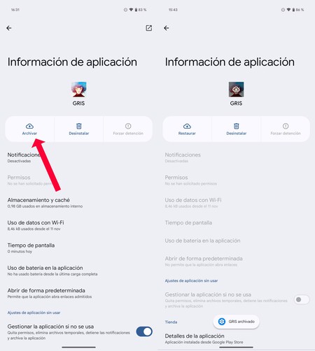 Archivar Aplicaciones Android 15