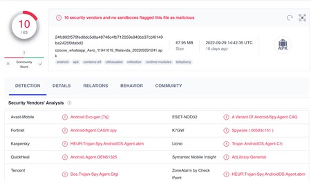 Malware Detectado En Whatsapp Aero