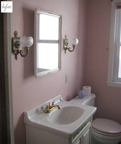 Antes y después: un baño color chocolate