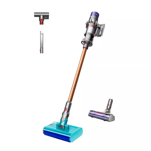Dyson Cyclone V10 Submarine™ Aspiradora y Fregona Sin Cable, 150 Air Watts | Rodillo de Microfibra que Quita Manchas, Para Suelos Duros y limpiar derrames, Tecnología Antienredos y 60 Min de Autonomía