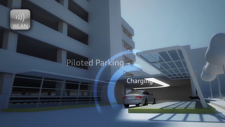 Aparcando el coche de forma pilotada