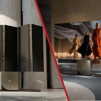 ¿Qué hace un televisor de 137 pulgadas escondido dentro de una escultura? Bugatti tiene la respuesta 