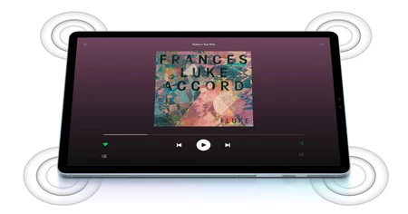 Samsung Galaxy Tab S6 には 4 つの AKG スピーカーが搭載されています。