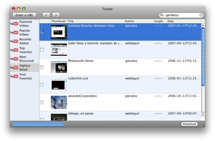Tooble, pasando vídeos de YouTube directamente al ipod