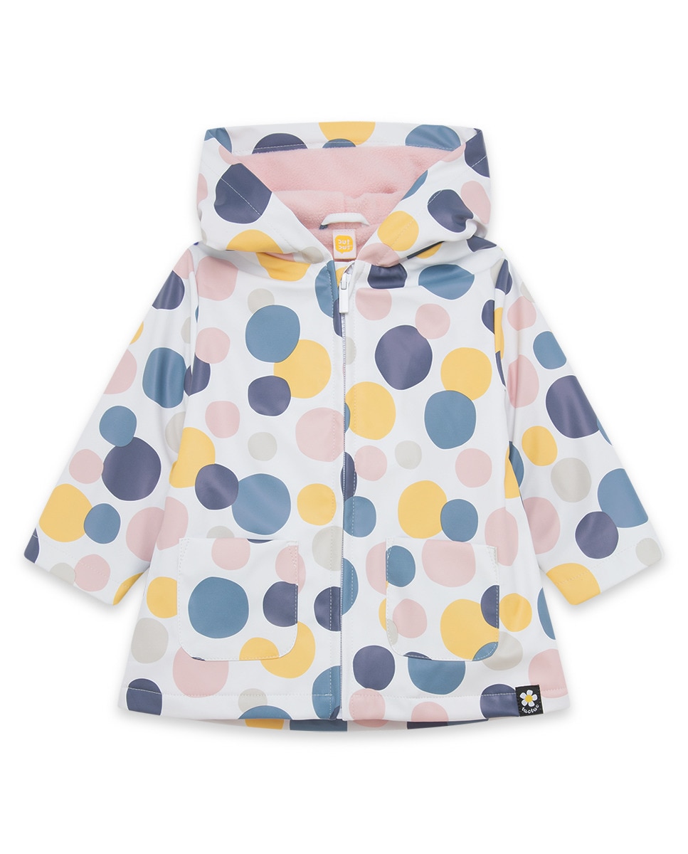 Gabardina impermeable de bebé niña en rosa bee happy
