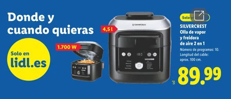 Freidora De Aire Y Vaporera Silvercrest Folleto Lidl