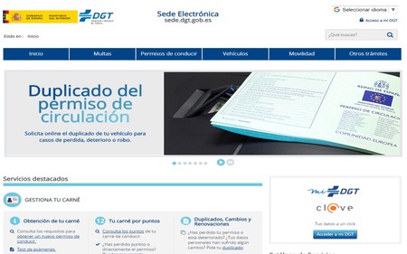 La DGT se moderniza y ya permite pedir online un duplicado del permiso de circulación, el permiso internacional, pagar multas...